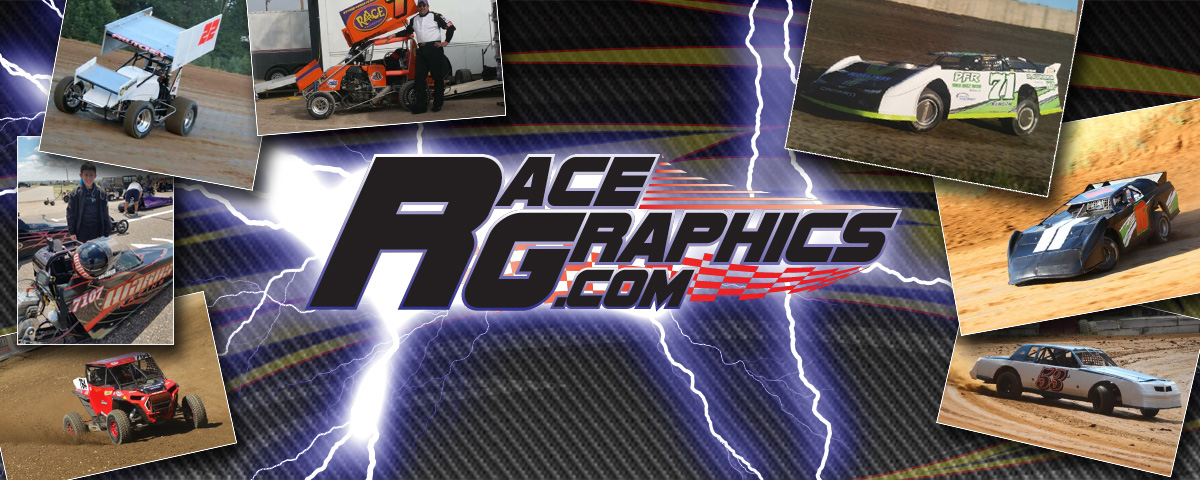Custom race car graphics and lettering